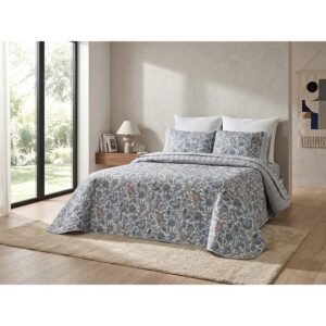 AMOR PERFEITO BLUE CASAL (COLCHA + JOGO CAMA)