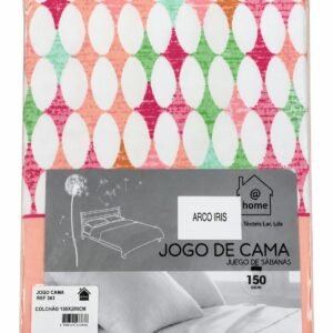 JOGO CAMA ESTAMPADO ARCO IRIS 150*200CM
