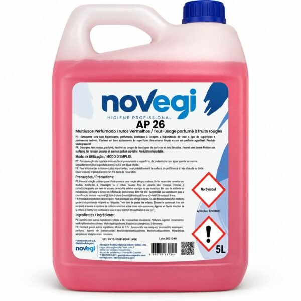 LAVA CHÃO 5L NOVEGI FRUTOS VERMELHOS
