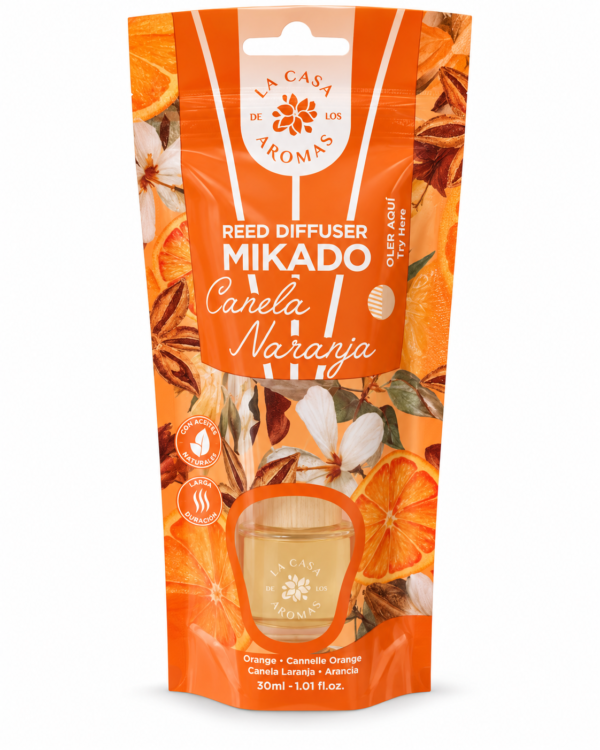 MIKADO LARANJA CANELA 30ML CASA AROMAS