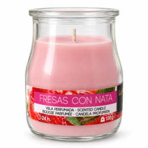 VELA LUMAR 100GR YOGURTE MORANGO E NATAS
