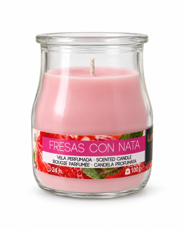 VELA LUMAR 100GR YOGURTE MORANGO E NATAS